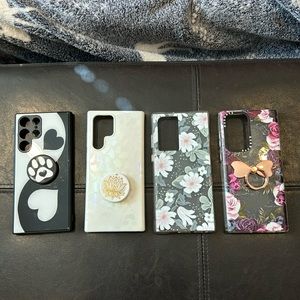Miscellaneous Samsung 22 phone covers with pop sockets attached